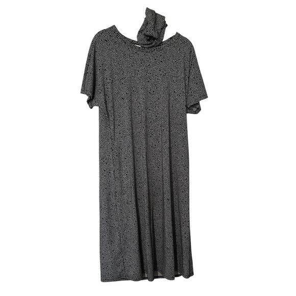 LuLaRoe Dresses & Skirts - Lularoe Polka Dot Printed Tie Waist T-Shirt Shift Dress Black Women's Size M